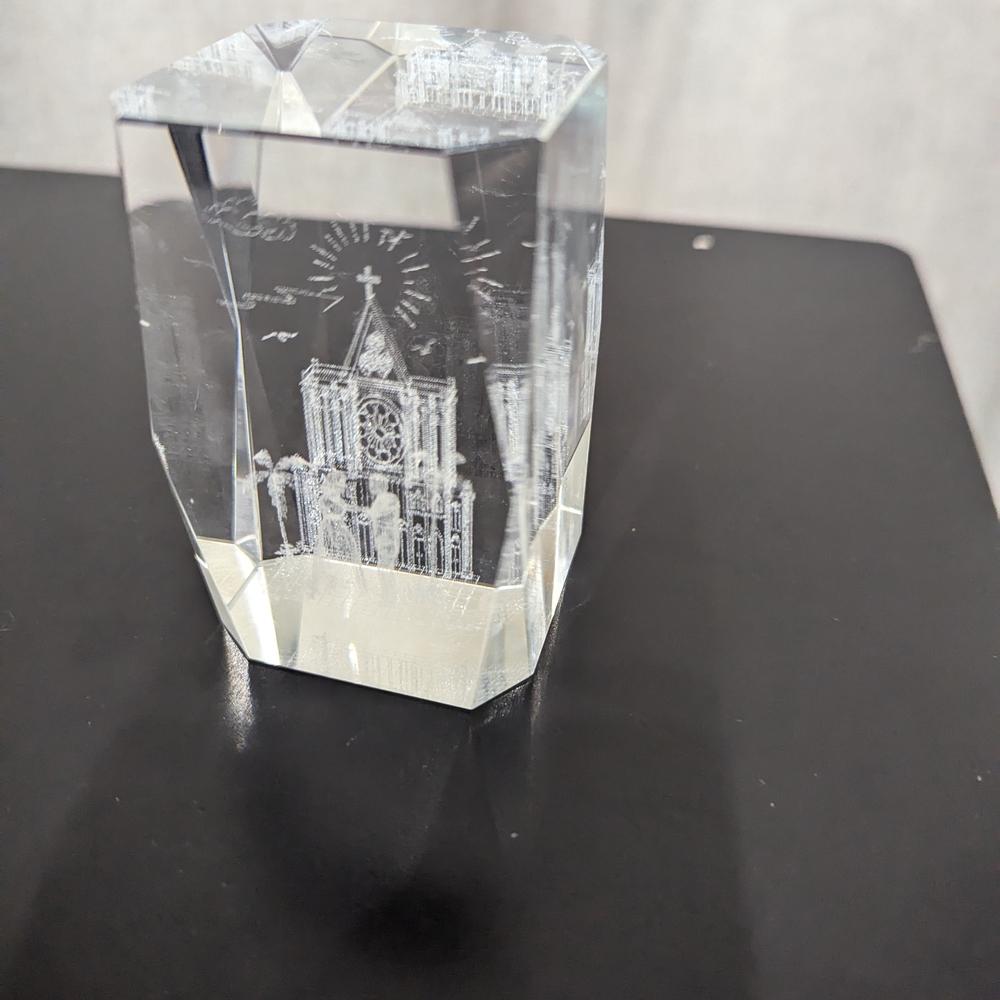 Crystal Cathedral 3D Engraved Art Piece